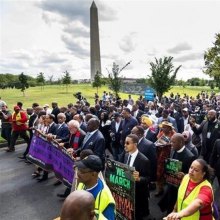  ������������������ - آغاز راهپیمایی ضدنژادپرستی ۱۰ روزه آمریکایی‌ها به مقصد واشنگتن